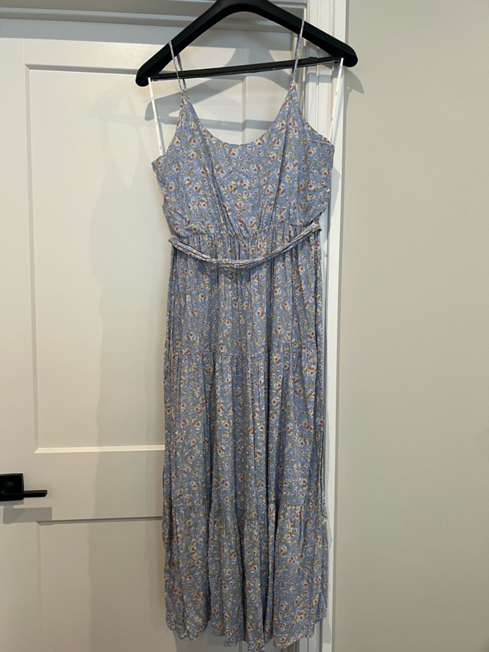 Lulus Sunny Bliss Light Blue Floral Print Maxi Dress - Size M - Picture 3 of 3